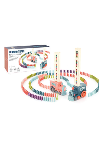 TSUMAB Domino Train Automatic Laying Toy Set – Colorful Electric Domino Train...