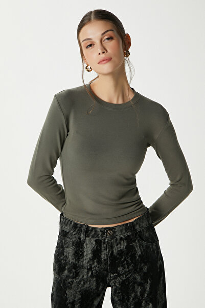 Ritnice Kadın Main Lux Touch Yumuşak Doku Haki Bluz