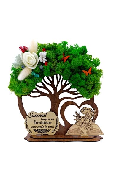 OEM Copac decorativ din lemn cu licheni pentru Invatator – Cadou personalizat...