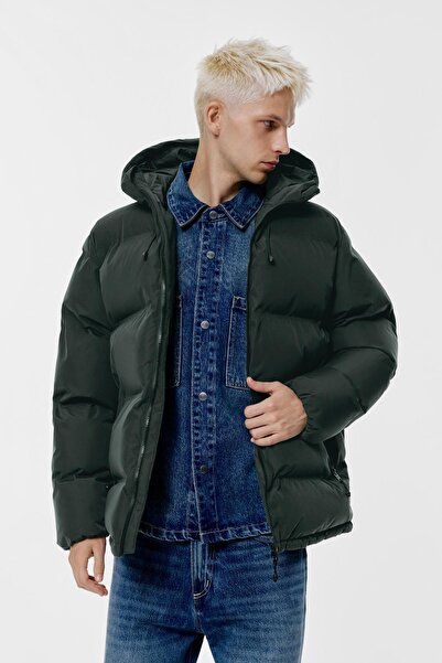 Pull & Bear Kapüşonlu ısı yalıtımlı şişme ceket