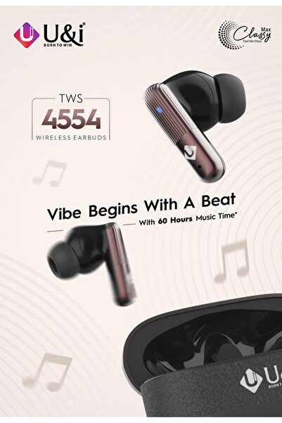 U & I Born To Win Wireless Earbuds Bluetooth Earphones Elegant Cream & Chrome For Women