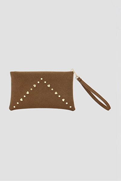 Shule Bags Geez Troklu Clutch Bag Brown