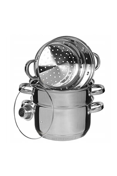 Kinghoff Set de 5 piese, oala pentru fiert cu abur, inox, 18 cm 2.5 litri