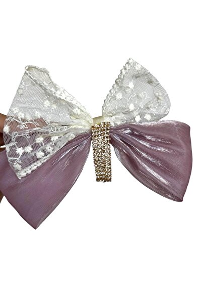 TAKIŞTIR Purple Color Ribbon Figured Stone Figured Vending Machine Buckle