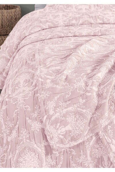 Monolisse Perla Jacquard Bedspread Set Double Powder 230X240 cm