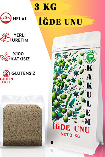 Kakulem GLUTENSİZ SERTİFİKALI İğde ve Çekirdeği Unu Tozu 3 KG