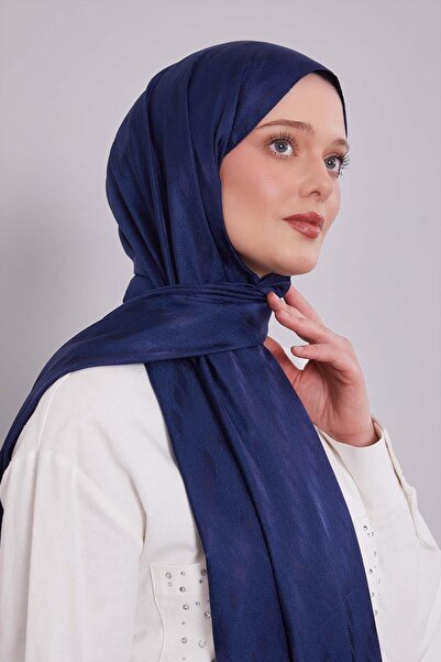 Levidor Lacivert Örgü Desen Jakar Şal