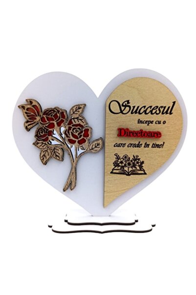 OEM Personalized gift for Directors, model 2 - heart with personalized message – 15 cm