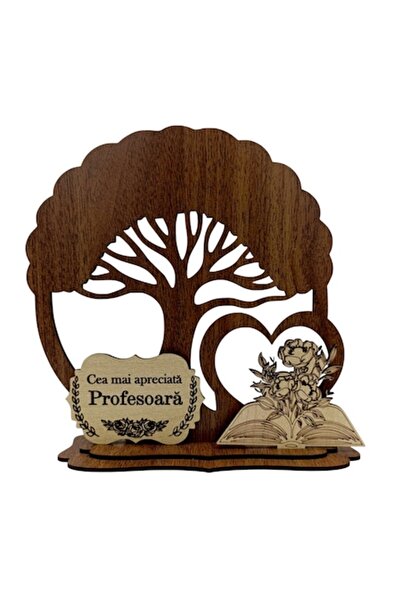 OEM Copacul vieții cu inima, blank , pentru profesoara, lemn, 20 cm