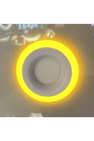 ONKAYA Çift Renkli Led Panel Armatürler 6w (4+2) Amber Kenar Işıklı (iç Beyaz Işıklı) Fl-2055