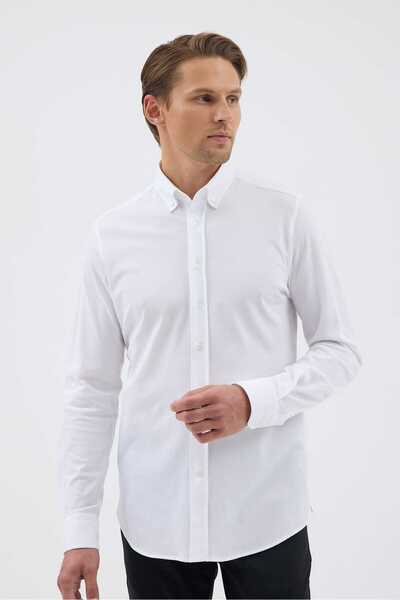 Paşahan Knitted 100% Cotton Comfort Fit Men's Shirt