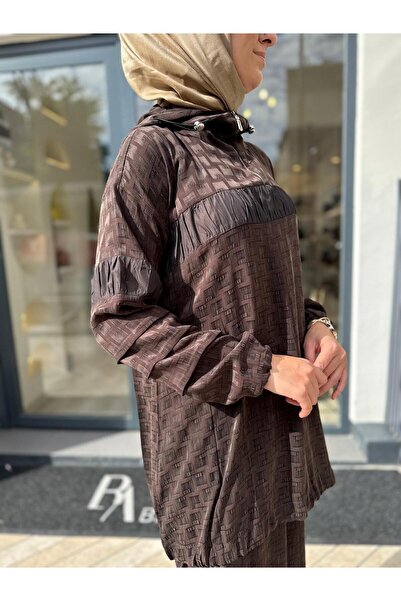 MissWhence 38034 Self-Patterned Women's Set Brown