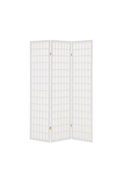 Danube Home فاصل ميكا ثلاثي الألواح - فاصل خشبي أبيض أنيق للغرف مع ضمان لمدة عامين، 131×178 سم