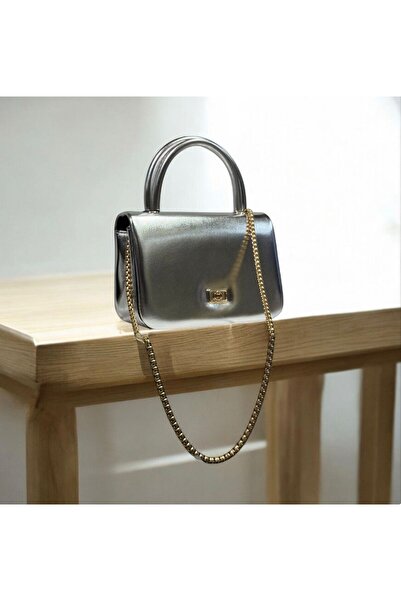 bag Women's Silver Mini Chain Strap Stylish Bag
