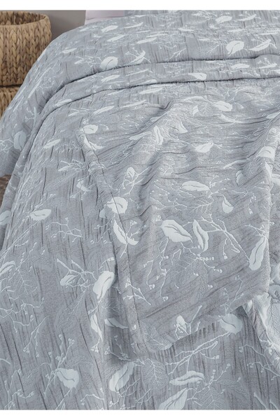 Monolisse Eva Jacquard Bedspread Set Double Size Indigo 230X240 cm