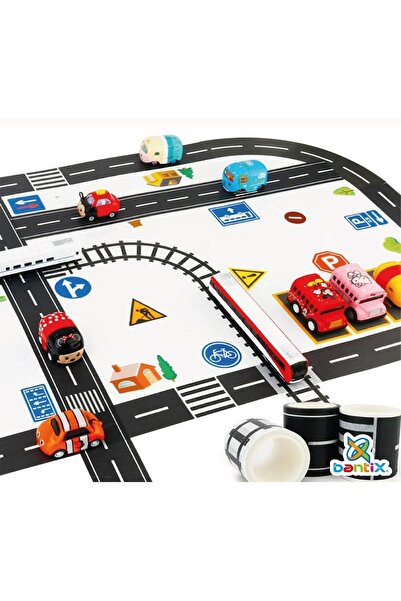 Butik Center Otobant Eğitici Ve Eğlenceli Yol Yapım Bandı Road Tape Trafik Oyun Bandı 7cm En 10 Metre Uzunluk