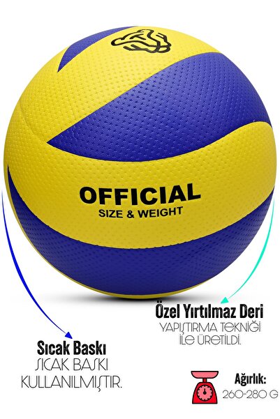 Telvesse Sert Zemin Voleybol Topu Pompalı SET 8 Panel Sert Deri İç-Dış Mekan Uygun Dayanıklı VT600