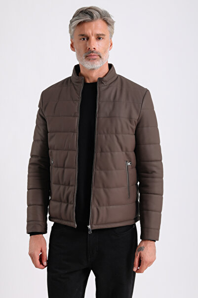 MQ Leather Maroquin Leather Arnold Men's Black Genuine Leather Coat