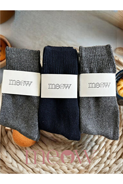 MEOW Men's Wool Socks 3-Piece