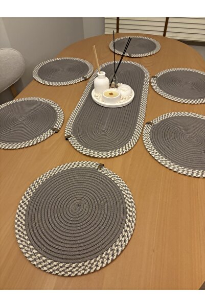 MaVaux Σετ Επιτραπέζια Σκεύη Εράκλης 6 τεμαχίων + Σετ Στρώματα 33 εκ. - Αμερικανικό Ψάθινο Σετ Επιτραπέζιας Στολισμού