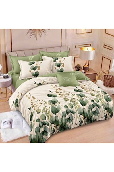 Casa de Vis Double bed linen set, 6 pieces, satin cotton, 220 x 230 cm, multicolor