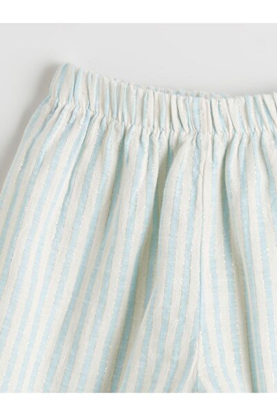 LC Waikiki Lcw Baby Striped Baby Girl Pants with Elastic Waist