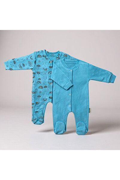 bebedino Baby Rompers with Booties, Set of 2 |   Transitional – Soft Fabric