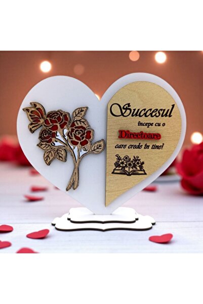 OEM Personalized gift for Directors, model 2 - heart with personalized message – 15 cm