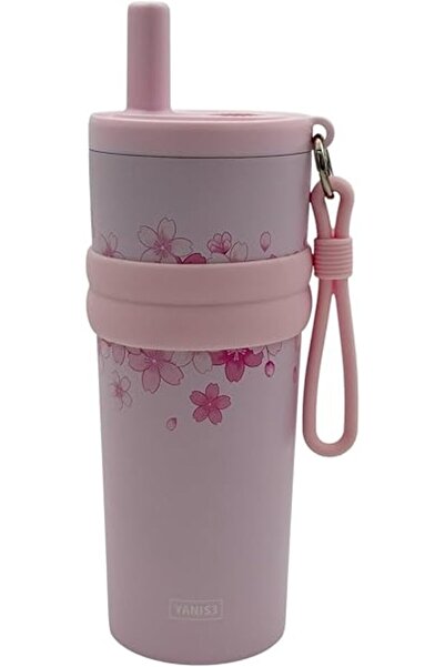 B&D B&D Vaccum Flask Bottle with Straw Cap & Filter, Pink Color