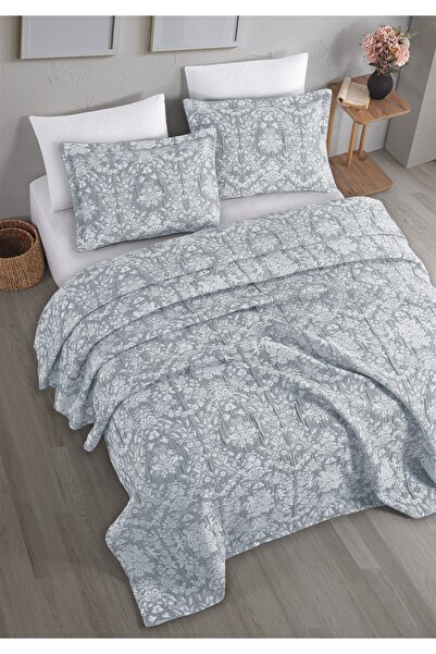 Monolisse طقم غطاء سرير جاكار جالا مزدوج اللون نيلي 230×240 سم