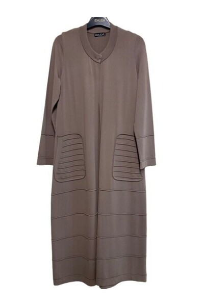 MISS DALIDA T24Y-9008 Bekletme Detaylı Uzun Triko Hırka 002-MİNK