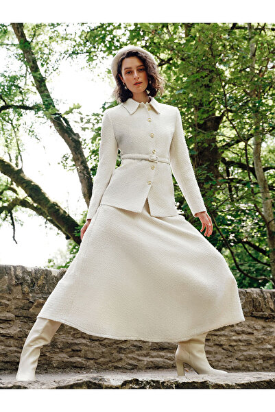 LC Waikiki Peak Yeni Sezon Dokulu Kadın Tüvit Ceket