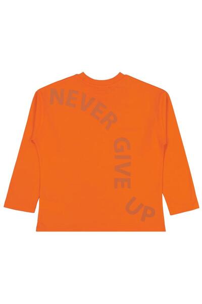 Civil Boys Never Give up Printed 10-13 Years Old Sweatshirt - Orange11-12 Yea...