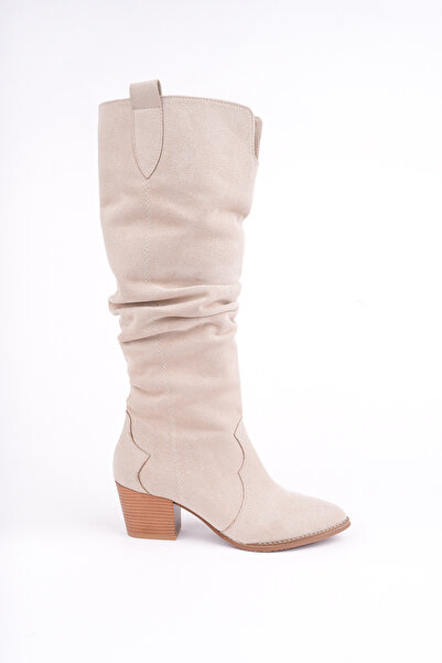 Madam Tarz CNG-401 Μακριές μπότες με χοντρό τακούνι