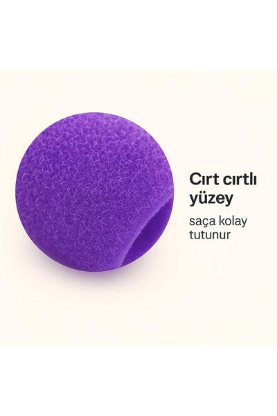 Gold Beauty Sünger Bigudi 6'Adet Maga Büyük Boy Cırtlı Bigudi Çap: 6cm & Hair Rollers Saç Bigudisi