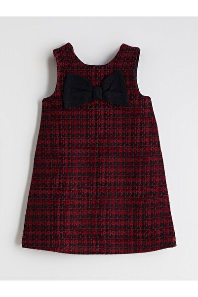 LC Waikiki LCW Kids Bisiklet Yaka Armürlü Kız Çocuk Elbise