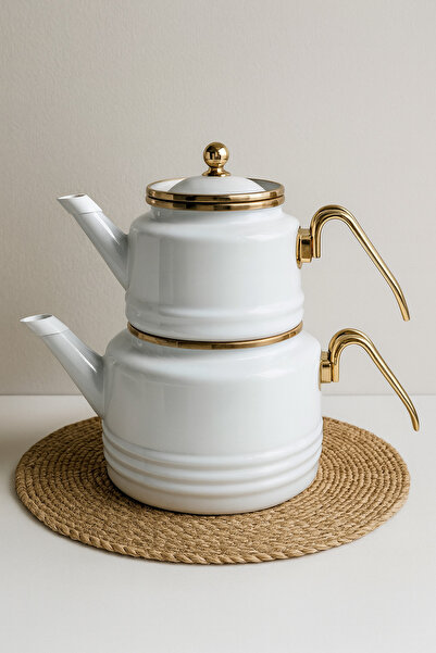 Melek Home Beyaz lüks çaydanlık