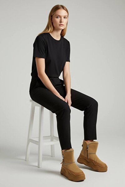 Guja Kadın Nubuk Deri Kürklü Günlük Bot 438