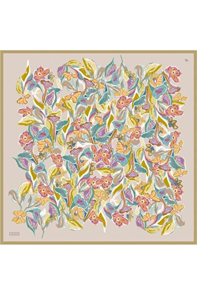 Armine Шовковий шарф 2025 Літо - 9332-07 Кремовий твіл