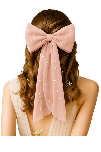 MadyaButik مشبك شعر مزود بمشط وتفاصيل فيونكة من اللؤلؤ