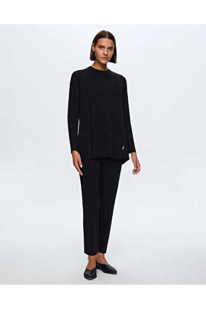 MISS DALIDA T24K-6010 Arkası Uzun Tunik BLACK