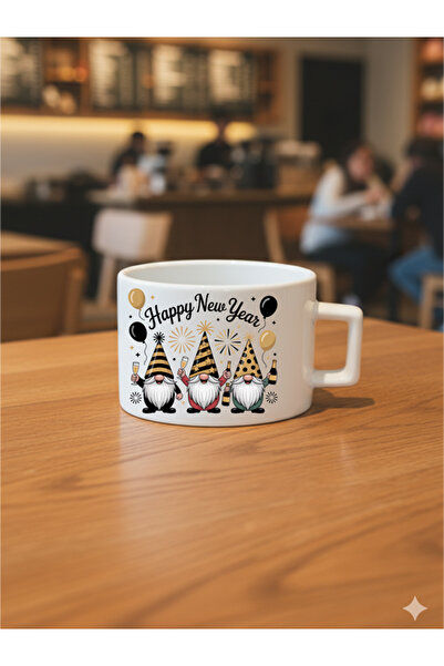 IŞILAY REKLAM 2026 New Year Collection Christmas Themed Design Coffee & Tea Cup