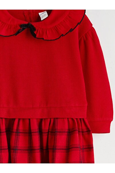 LC Waikiki LCW Kids Ekose Desenli Kız Çocuk Elbise