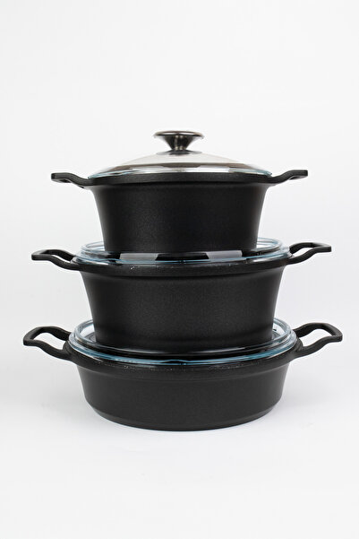 Masterchef DÖKÜM 7 PARÇA DİK KULAK TENCERE SETİ