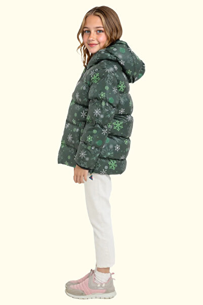 CRASSİ Erkek/Kız Çocuk Kapüşonlu Su ve Rüzgar Geçirmez Cepli Kışlık Şişme Mont