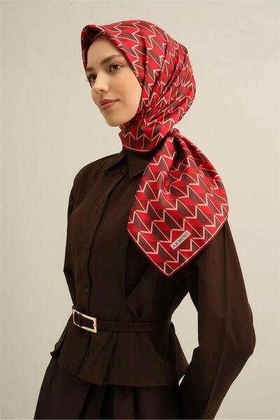 Armine Eșarfă de mătase 2025 Vară - 9309-85 Twill roșu
