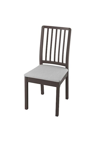 OEM Solid wood chair, dark brown, upholstered seat, 95 cm