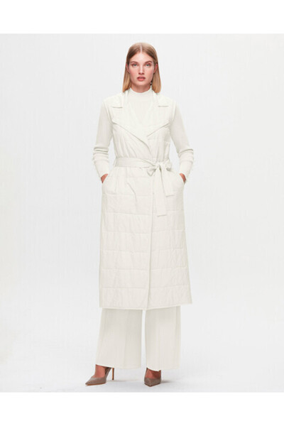 MISS DALIDA T25K-1011 Triko Astarlı İnce Yelek ECRU