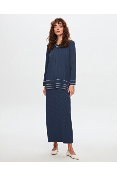 MISS DALIDA T24Y-0015 Ajur Detaylı Elegant Takım 1361-INDIGO