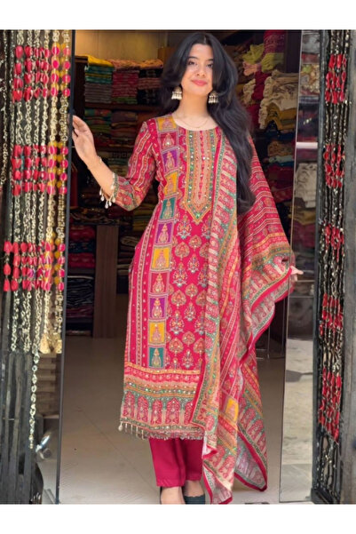 MYSMAR دوباتا من أعلى وأسفل من الموسلين الوردي - FFT1820 | وردي